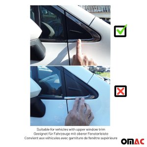Toyota Corolla Window Trim - Omac - S.Steel - Gloss Silver - 2019-2025